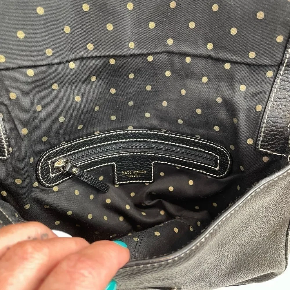 EUC Kate Spade Saffiano Leather Black Dome Clutch Purse